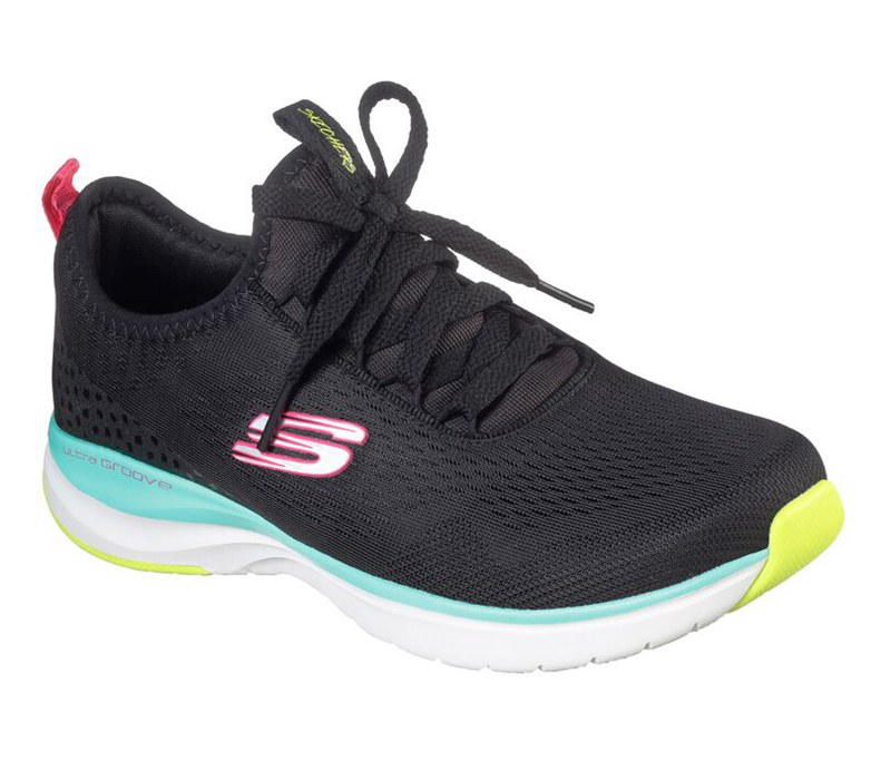 Skechers Ultra Groove - Quick Advantage - Womens Sneakers Black/Multicolor [AU-QP5833]